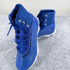 NWOB Under Armour Highlight 2 RM 3027300-400 Football Cleats Blue Youth Sz 3Y